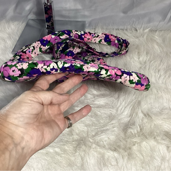 Vera Bradley Flower Garden Purple EUC Quilted Large Crossbody - Picture 7 of 11